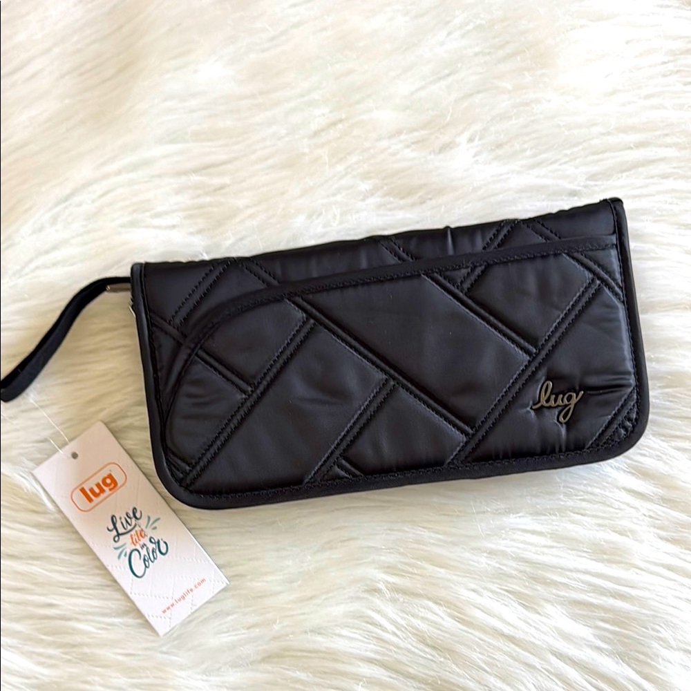 Lug Tango SE Travel RFID Wallet Midnight Black Clutch Or Wristlet